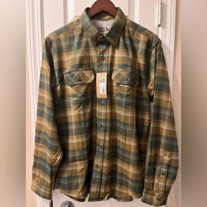 Brand New Mens Eddie Bauer Excavation Flex Flannel Medium NWT